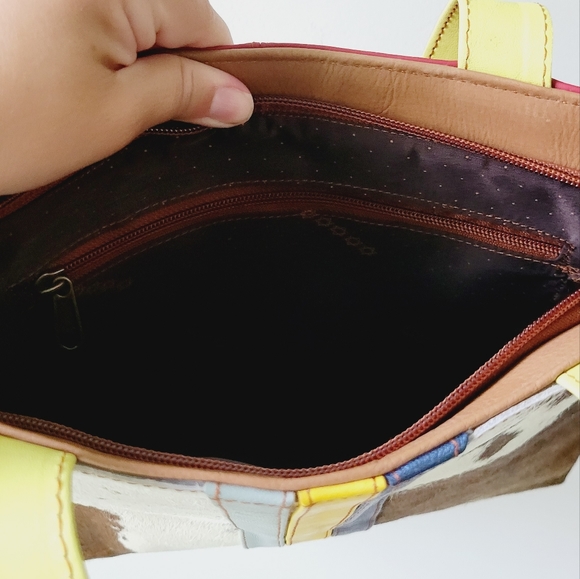 NWT Folklore Couture set genuine leather multicolor animal print fur bag. - Picture 4 of 10